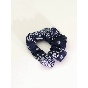 Σούρα λαστιχάκι μαλλιών λαχούρι μπλε άσπρο Σούρα λαστιχάκι μαλλιών λαχούρι μπλε άσπρο