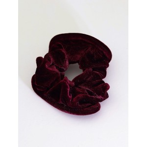 Σούρα λαστιχάκι μαλλιών βελούδο μπορντώ