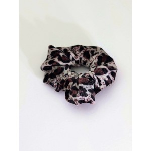 Σούρα λαστιχάκι μαλλιών βελουδο τιγρε καφε σκουρο μαυρο