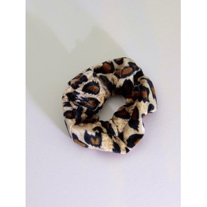 Σούρα λαστιχάκι μαλλιών βελουδο τιγρε μπεζ καφε χρυσο