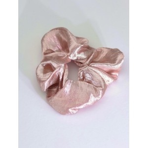 Σούρα λαστιχάκι μαλλιών σατέν ροζ χρυσό Σούρα λαστιχάκι μαλλιών σατέν ροζ χρυσό