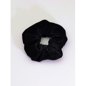 Σούρα λαστιχάκι μαλλιών βελούδο κοτλέ μαύρο